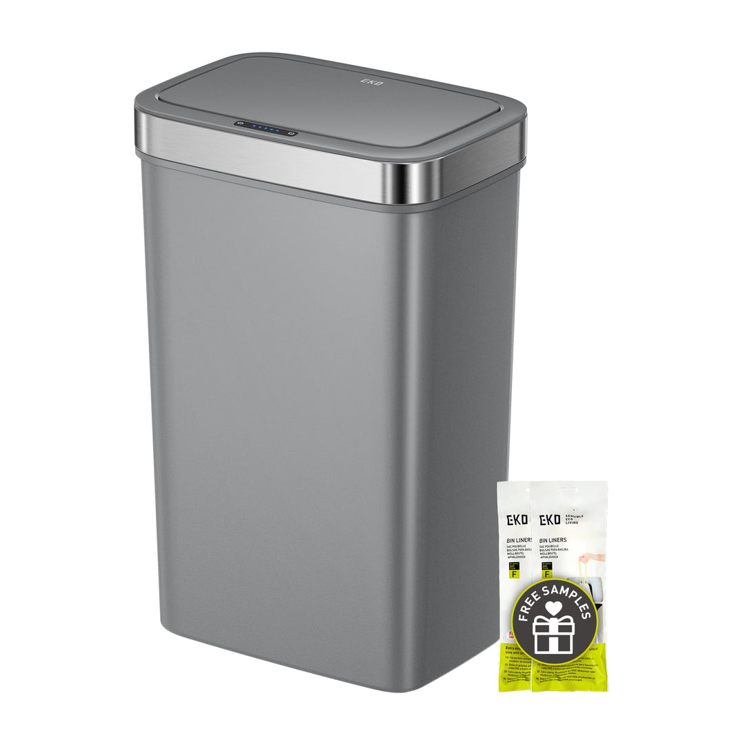 EKO Hana Deluxe 50L Mülleimer mit Sensor, Automatischer Mülleimer Küche, rechteckiger Bewegungssenso