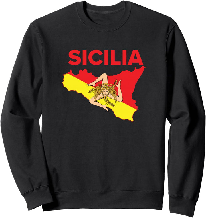 Sizilianische Stolz - Karte von Sizilien Trinacria Sweatshirt