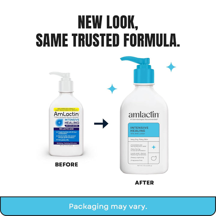 AmLactin Rapid Relief Restoring Lotion + Ceramides Twin Pack, (2) 7.9 Ounce Bottles, Paraben Free