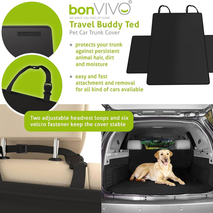 bonamico Kofferraum Schutzmatte - Hundedecke & Antirutschmatte mit Seitenschutz - Auto Kofferraumsch
