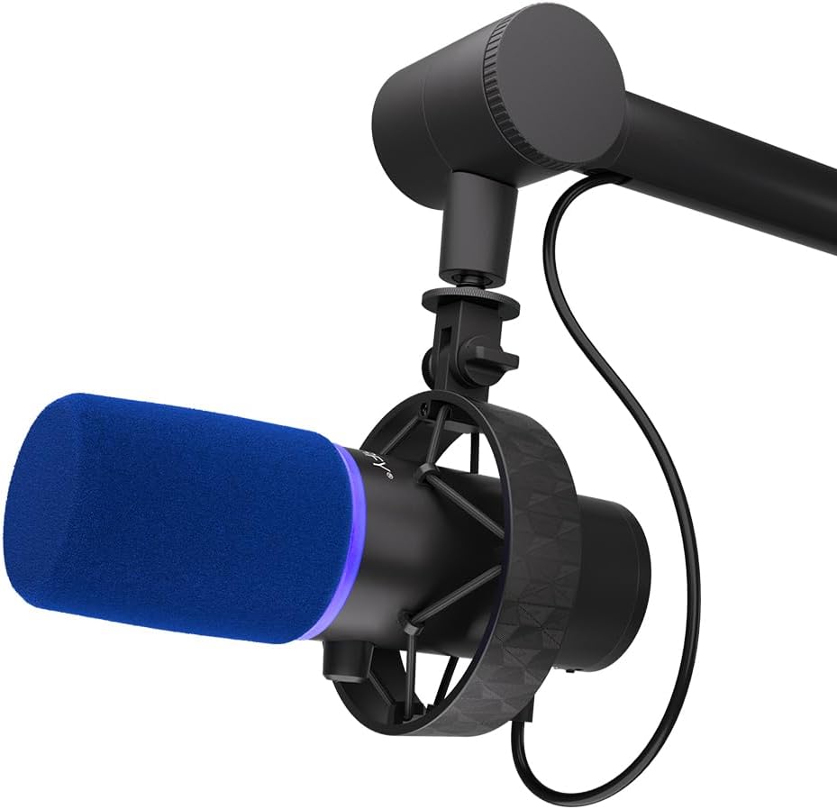 ENDORFY Solum Broadcast, USB Microphone, Adjustable Studio Boom arm, dual-Function Mute and gain kno