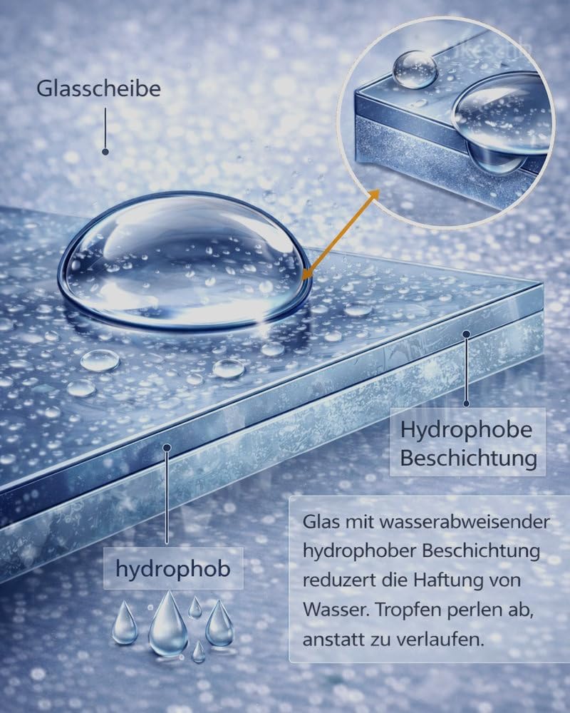Versiegelung Duschwand Glaswand Fliesen mit Lotos-Effekt