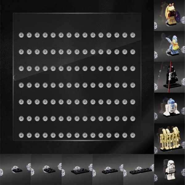 105er Inlay passend für IKEA SANNAHED Rahmen 50 x 50 Designed für Lego® minifiguren Platz für 105 Fi