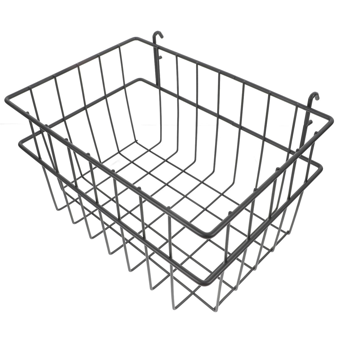 Schwarzer Grosser Pegboard Wandkorb aus Robustem Eisen Schwerlastfähiger ohne Bohren Installierbarer