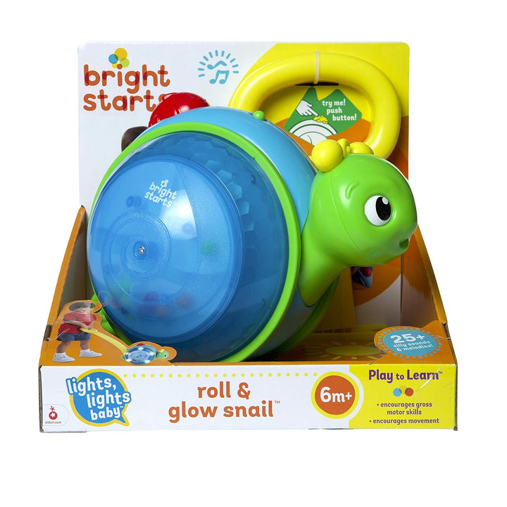 Bright Starts, Spielzeug, Schiebetier Schnecke Roll and Glow Snail Toy mehrfarbig