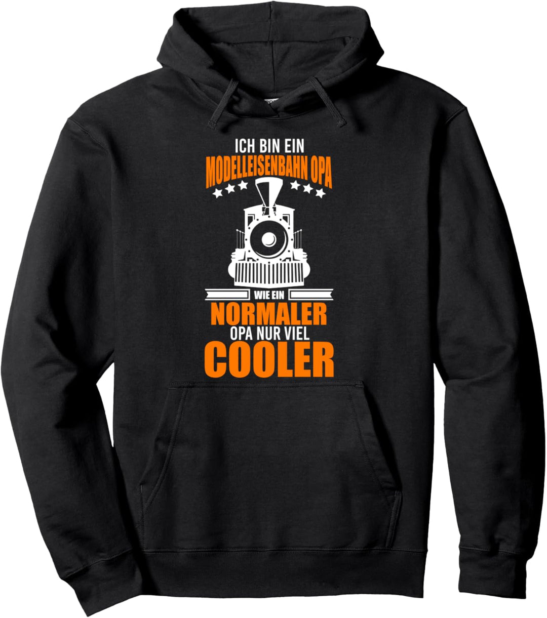 Modelleisenbahn Opa Spruch Dampflokomotive Viel Cooler Pullover Hoodie