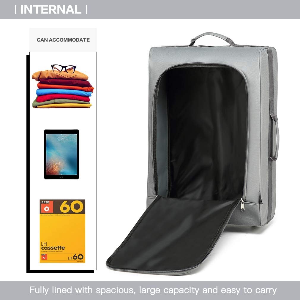 KONO Handgepäck Koffer Softcase Leicht Stoffkoffer Kabinentrolley Reisekoffer mit 2 Rollen Kleiner K