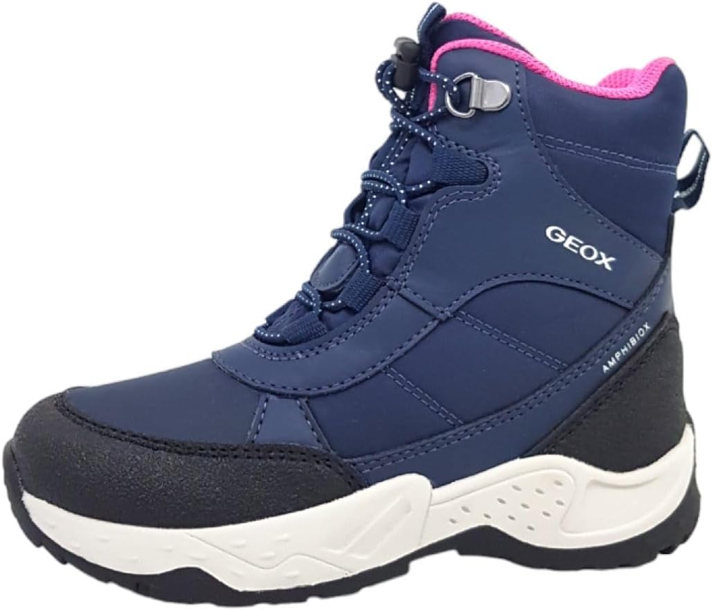Geox Mädchen J Sentiero Girl B Ab Ankle Boot 26 EU Navy Fuchsia, 26 EU Navy Fuchsia