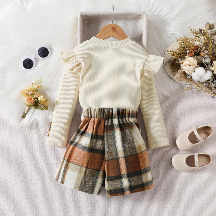 Miipat Kleinkind Mädchen Kleidung Set Mädchen Outfits Set Lange Ärmel Pullover Tops mit Mini Rock Se