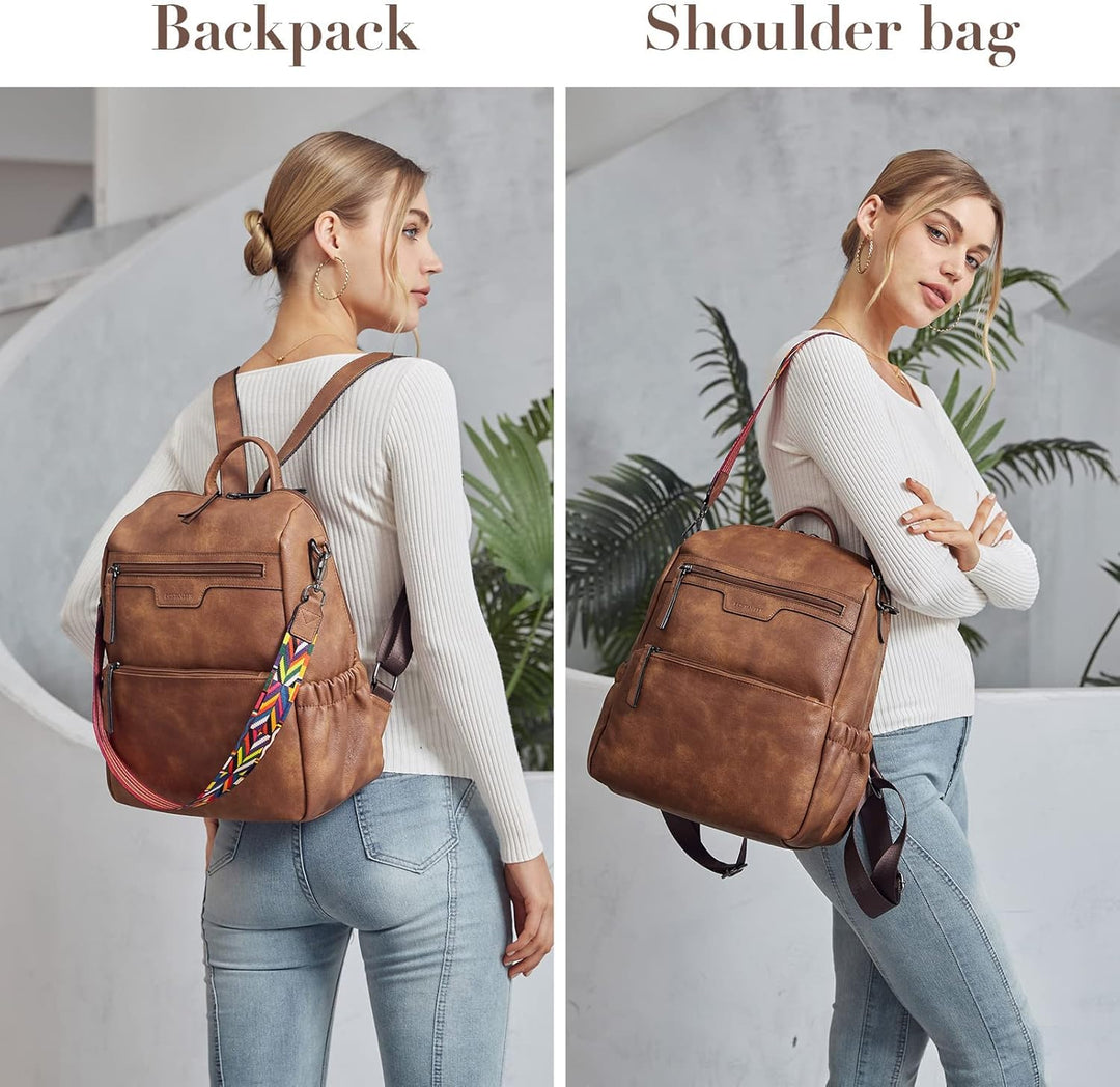 BOSTANTEN Leder Rucksack Damen Freizeitrucksack Reise Handtasche Rucksackhandtasche Tagesrucksack fü