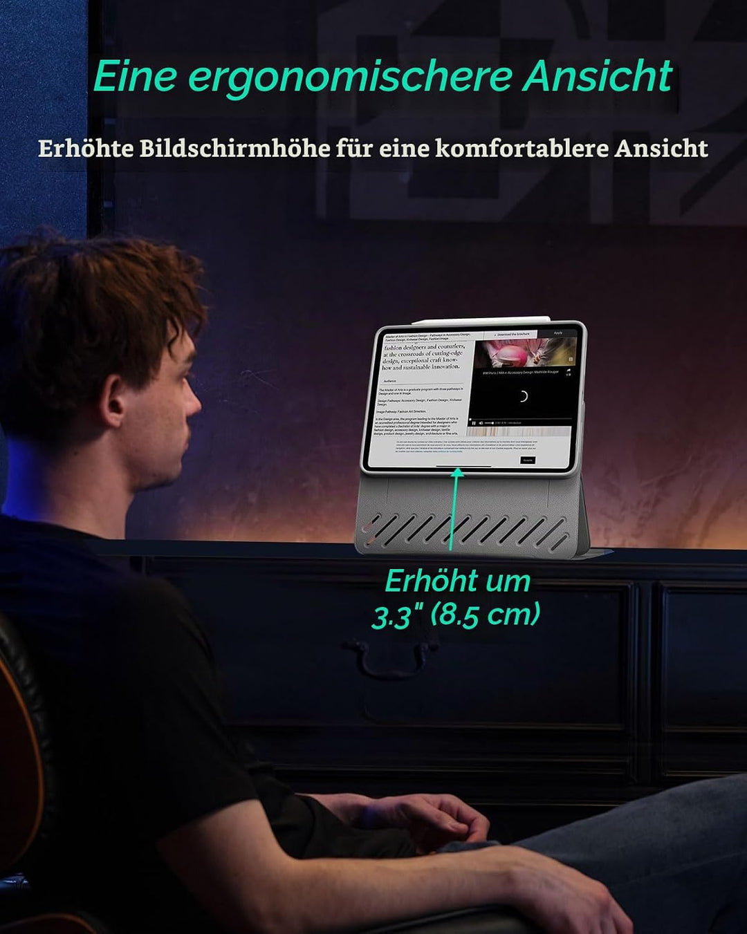 ESR für iPad Pro 11 Hülle (2022/2021/2020/2018), abnehmbare magnetische Abdeckung, Verstellbarer Hoc