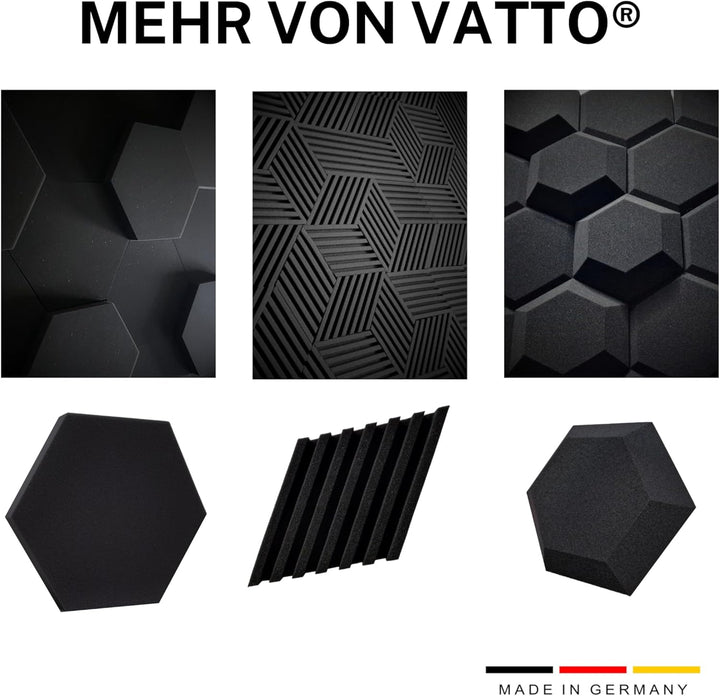 Akustikpaneele 3D HEXAGON Schallabsorber WAND - Schalldämmung - SCHALLSCHUTZ sound absorber - SCHALL