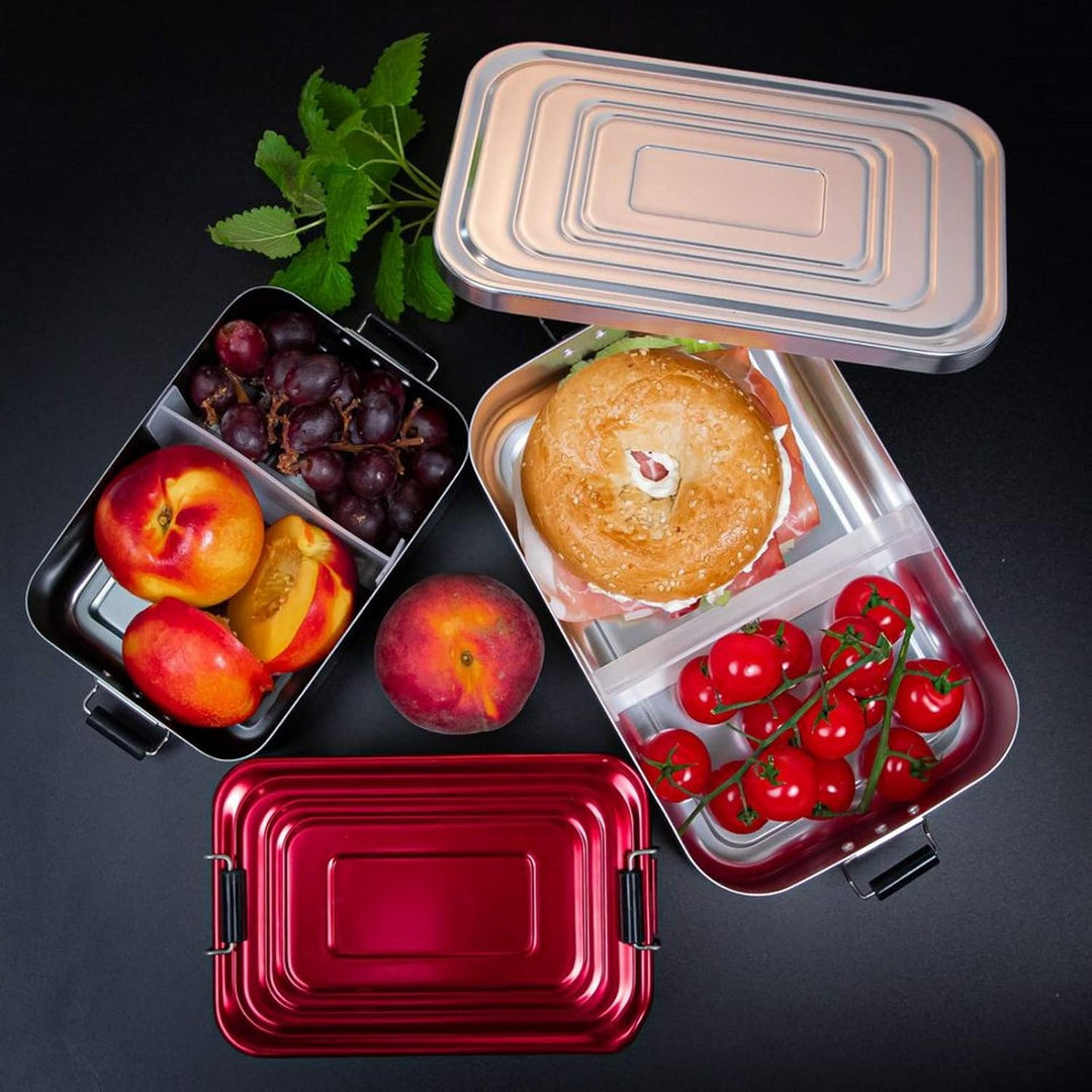 Küchenprofi Lunchbox Gross aus Aluminium in der Farbe Silber, Masse: 23cm x 15cm x 7cm, 10 0147 24 2