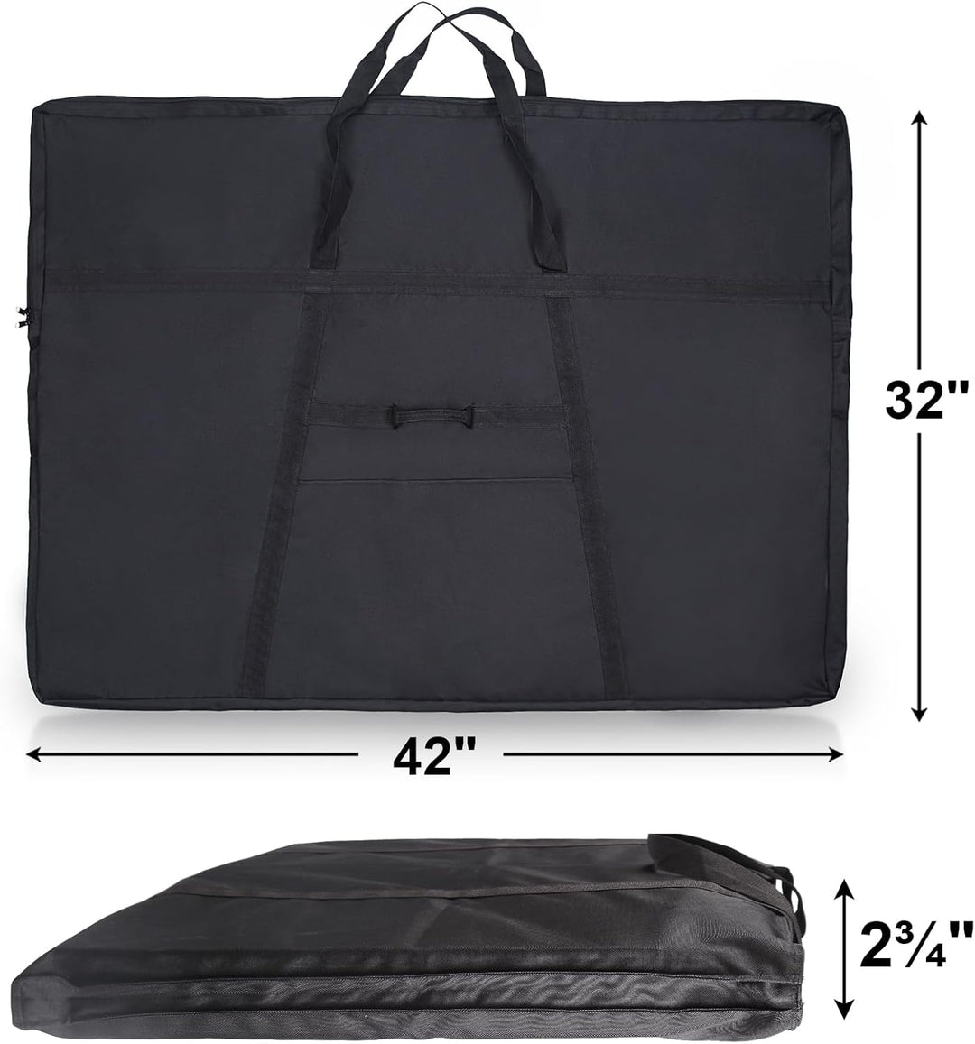 Jjring Dacron leichte grosse Kunst-Portfolio-Tragetasche, 81,3 x 106,7 cm, schwarz, Tragetasche für