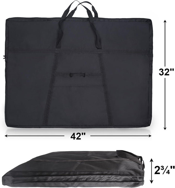 Jjring Dacron leichte grosse Kunst-Portfolio-Tragetasche, 81,3 x 106,7 cm, schwarz, Tragetasche für