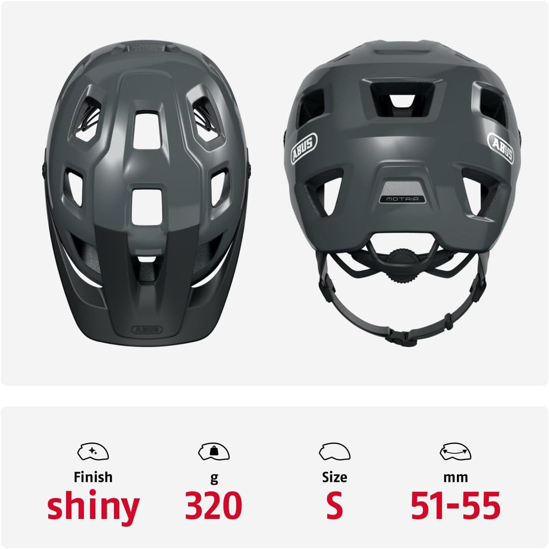 ABUS MTB-Helm MoTrip - robuster Fahrradhelm mit höhenverstellbarem Schirm für Mountainbiker - indivi