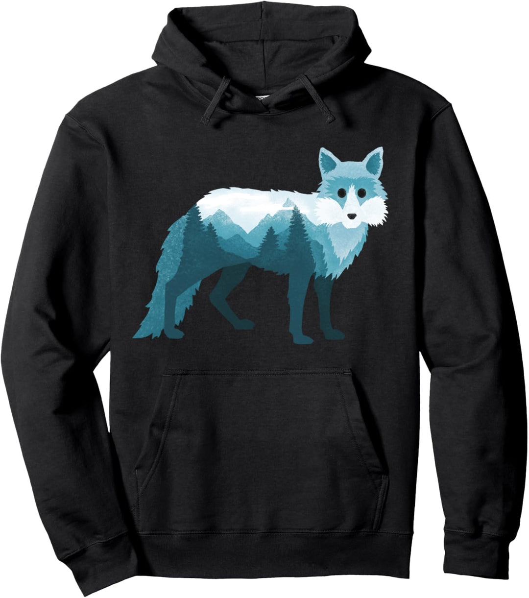 Fuchs Füchsin Tier Tierwelt Süss Surreal Landschaft Natur Pullover Hoodie