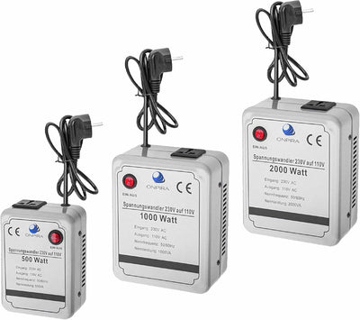 220V auf 110V Spannungswandler Transformator Wandler Umwandler Converter 230V AC (500W), 500W