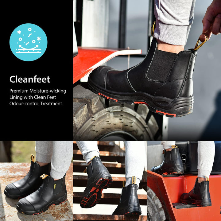 SAFEYEAR S3 Arbeitsstiefel Herren & Damen, M-8025 Sicherheitsschuhe Herren & Damen hoch ESD, wasserd