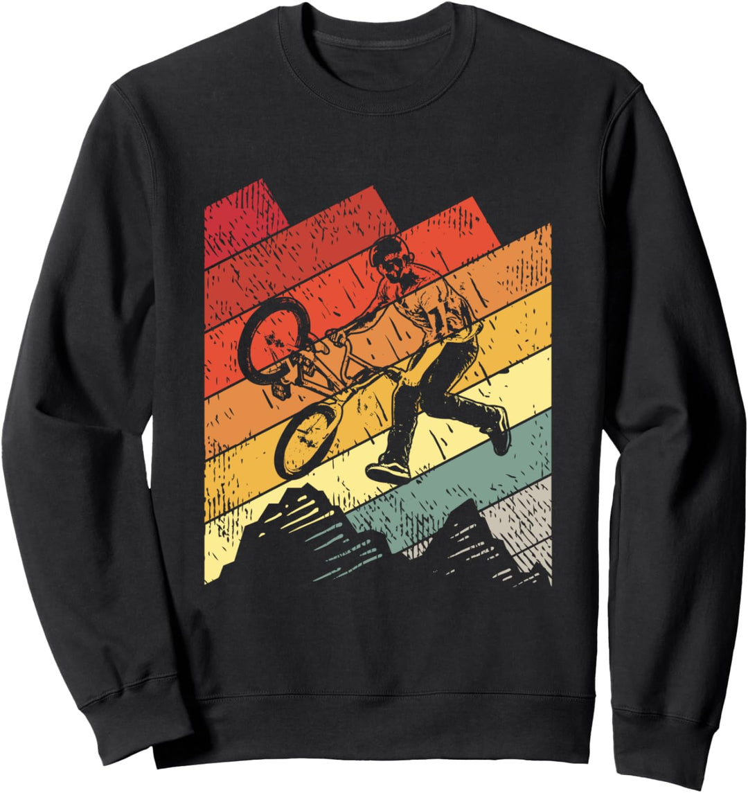 Vintage BMX Rad Fahrer Freestyle Stunt Biker Sweatshirt