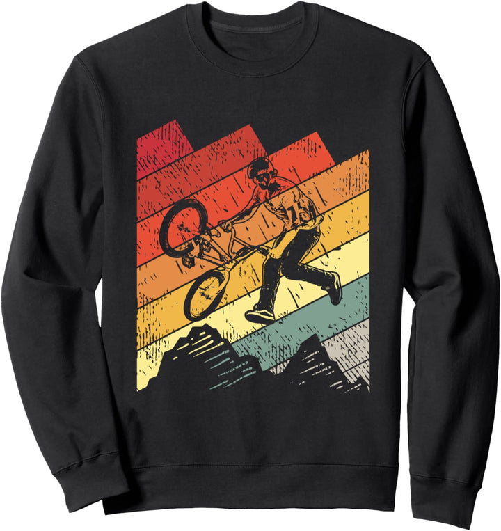 Vintage BMX Rad Fahrer Freestyle Stunt Biker Sweatshirt