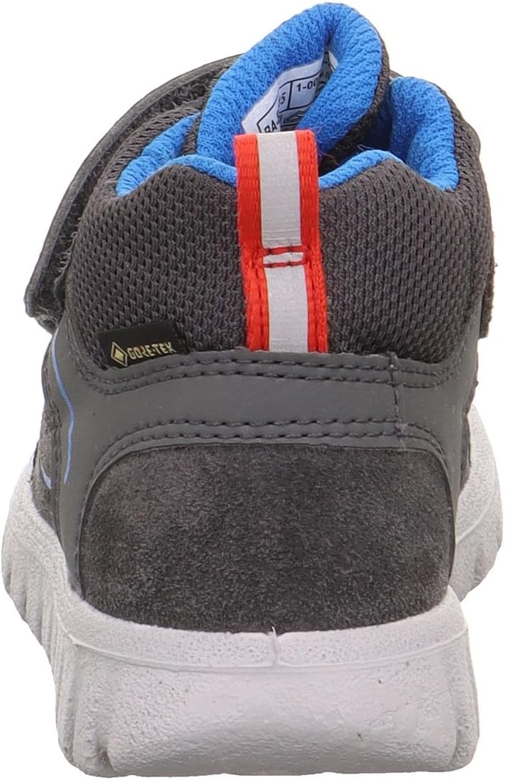 Superfit Jungen Sport7 Mini Sneaker 30 EU Schmal Grau Blau 2000, 30 EU Schmal Grau Blau 2000