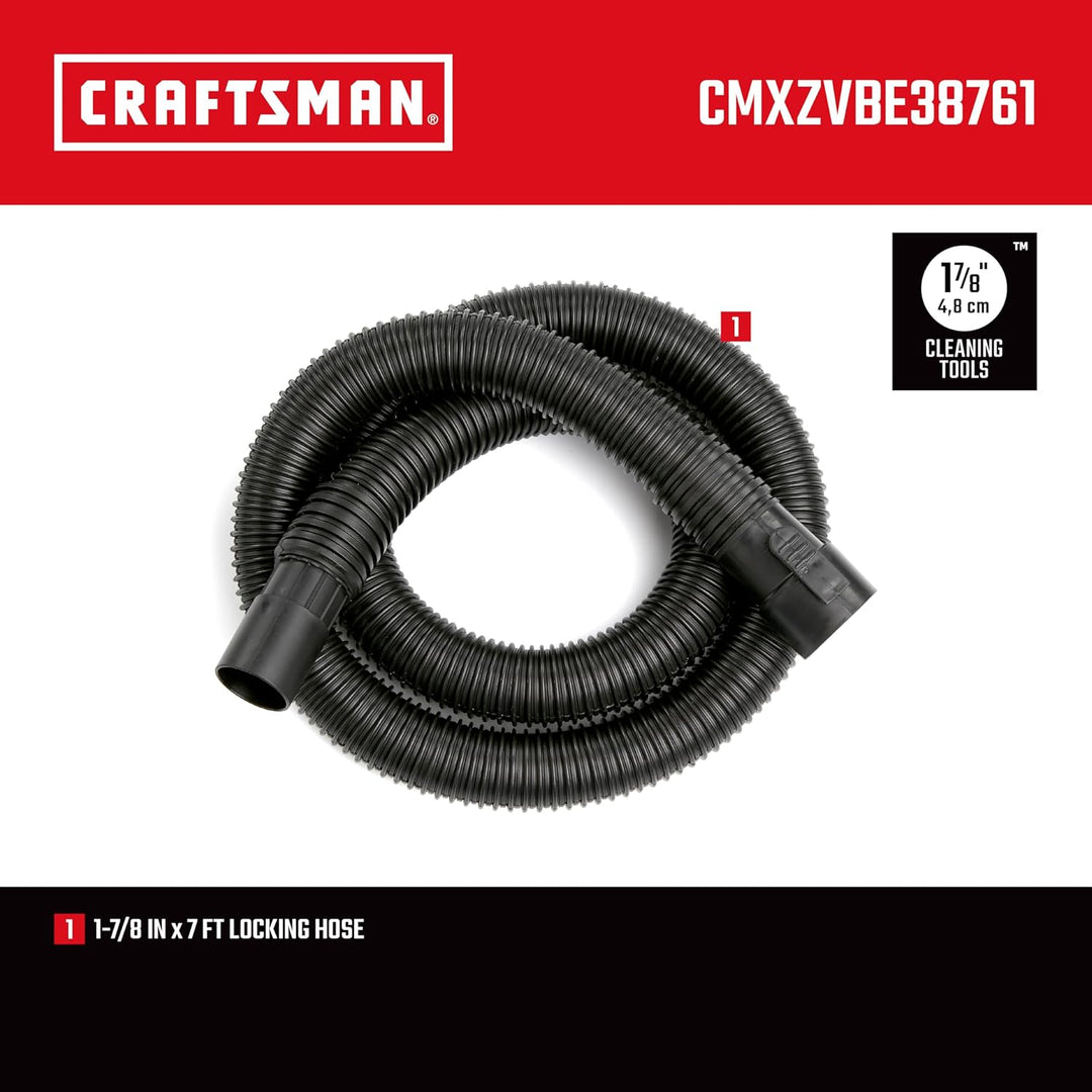 CRAFTSMAN CMXZVBE38761 1-7/20.3 cm x 2,1 m POS-I-LOCK Nass-Trockensauger-Schlauchaufsatz, industriel
