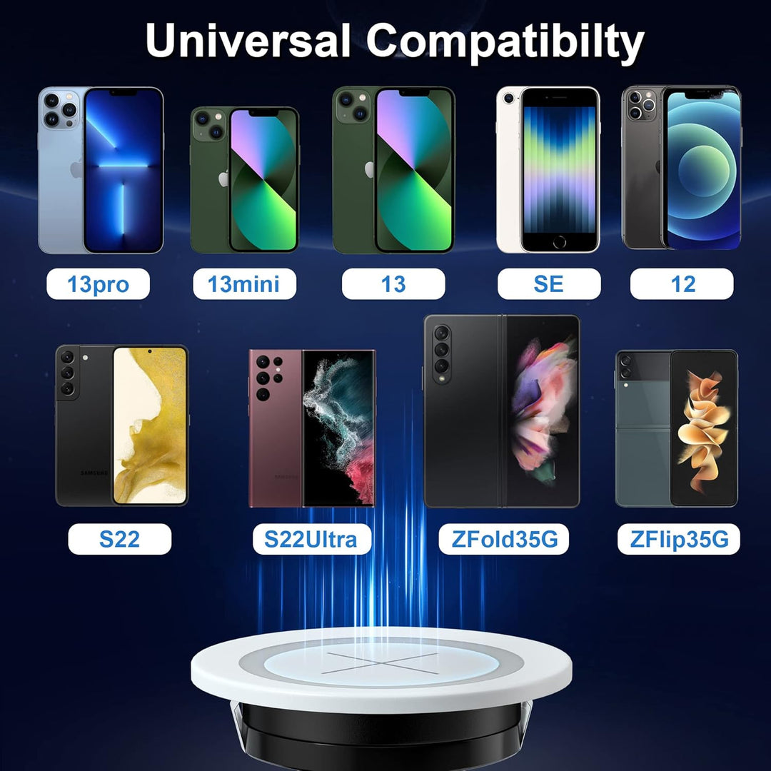 Wireless Charger, JE Make IT Simple Fast Kabelloses Ladegerät Induktive Ladestation Einbau von Furni