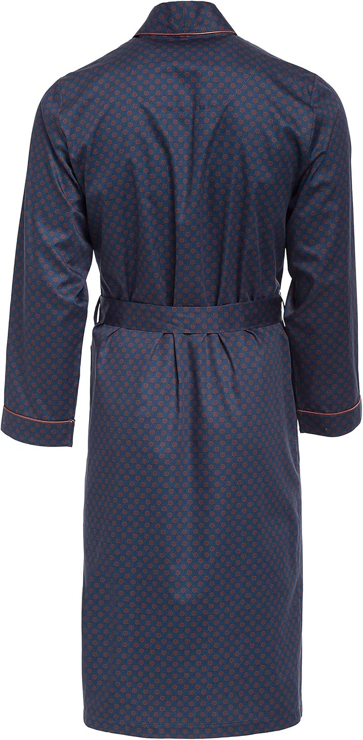 LEVERIE Herren eleganter Morgenmantel/sportlicher Bademantel (made in EU) Saunamantel 4XL Morgenmant