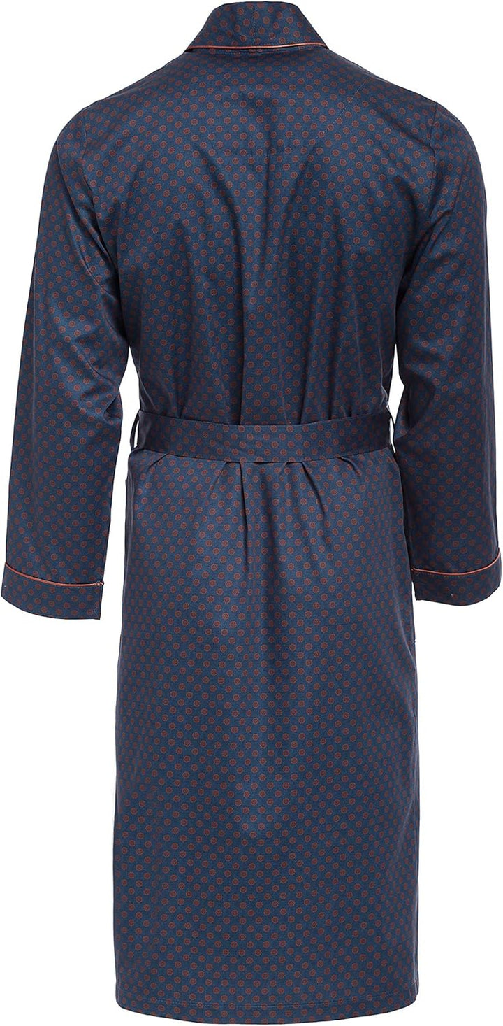 LEVERIE Herren eleganter Morgenmantel/sportlicher Bademantel (made in EU) Saunamantel 4XL Morgenmant