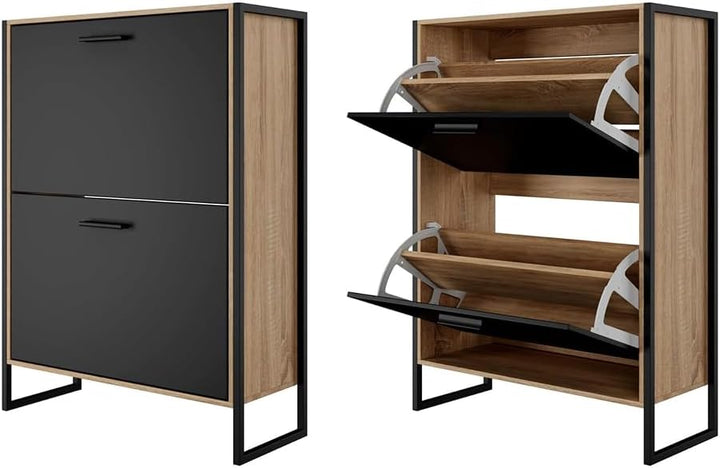 CASABEL Industrieller Schuhschrank, 12 Paar – Schuhschrank, Aufbewahrung für Eingangsbereich, hohe K