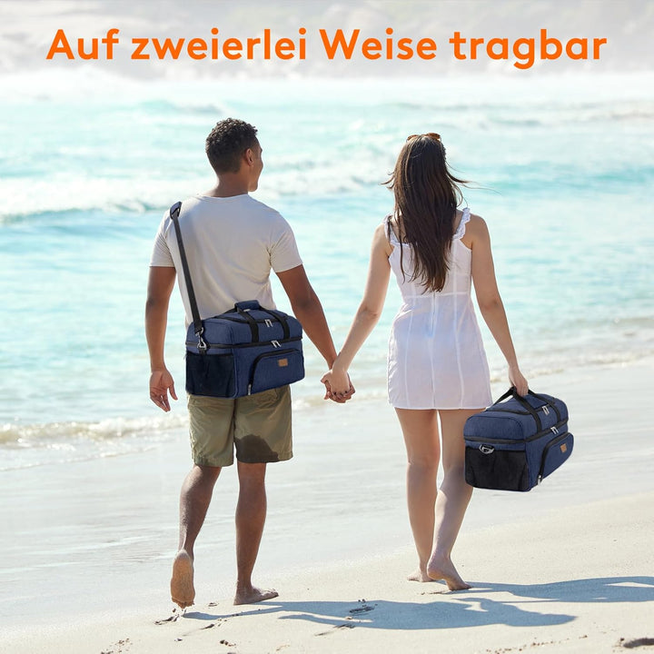 Lifewit grosse Kühltasche für 48 Dosen, isolierte Lunch-Tasche, leichte, tragbare Kühltasche, doppel