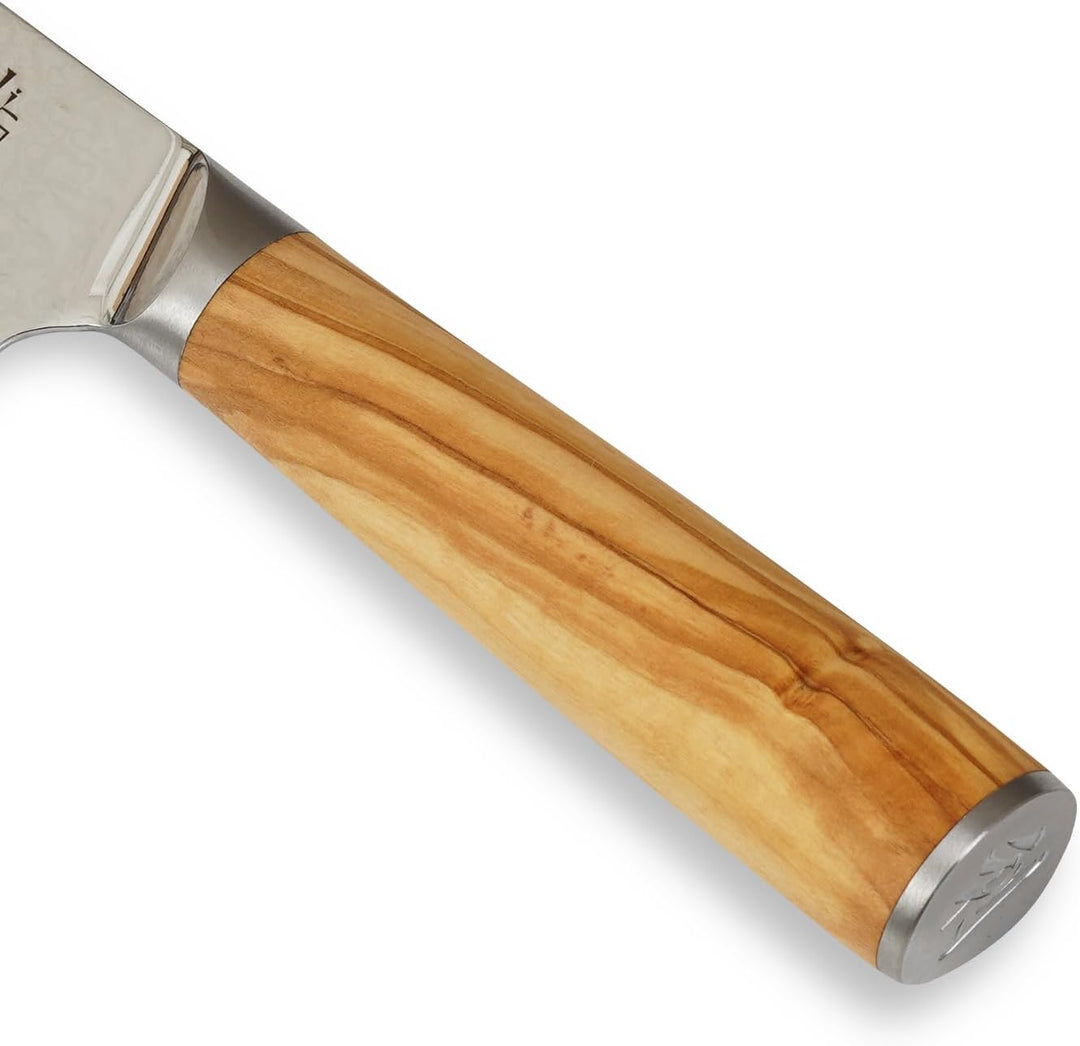 Wakoli Damast 3er Messer-Set Kiritsuke mit Klingen von 11 bis 20 cm extrem scharf aus 67 Lagen I Pro