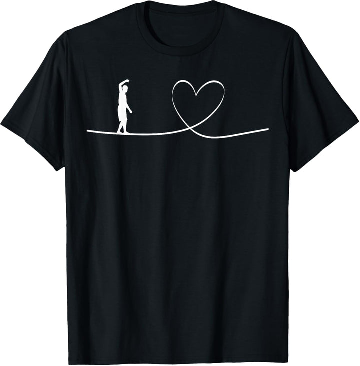 Slackline | Slacken und Slacklinen mit Herz T-Shirt