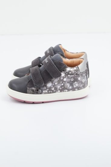 Geox Mädchen B Biglia Girl C Sneaker 24 EU Dk Grey Dk Silver, 24 EU Dk Grey Dk Silver