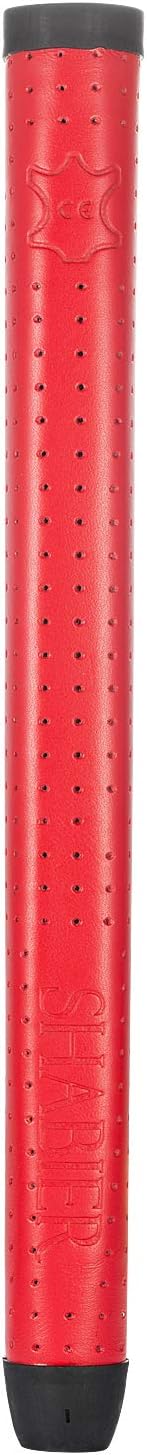 SHABIER Leichter, atmungsaktiver Golf-Puttergriff aus reinem Leder, handgefertigt, weiches Leder rot
