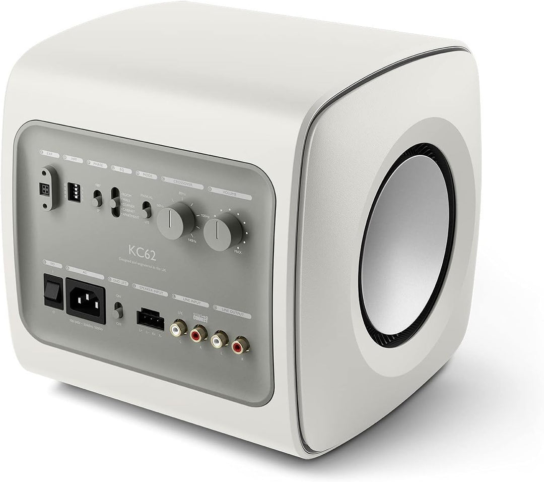 KEF KC62 Leistungsstarker Aktiver Subwoofer | Weiss | 1000 Watt black, black
