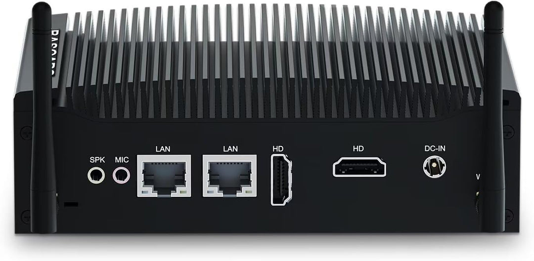 BASOARO Lüfterloser Industrie Mini PC i5, Mini Computer Win 11 Pro, 16G RAM 256G SSD Core i5 8260U I
