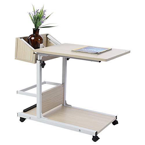 Cocoarm Betttisch Auf Rollen Abnehmbarer Laptop-Schreibtisch Mit Rollen, Schublade, Multifunktional,