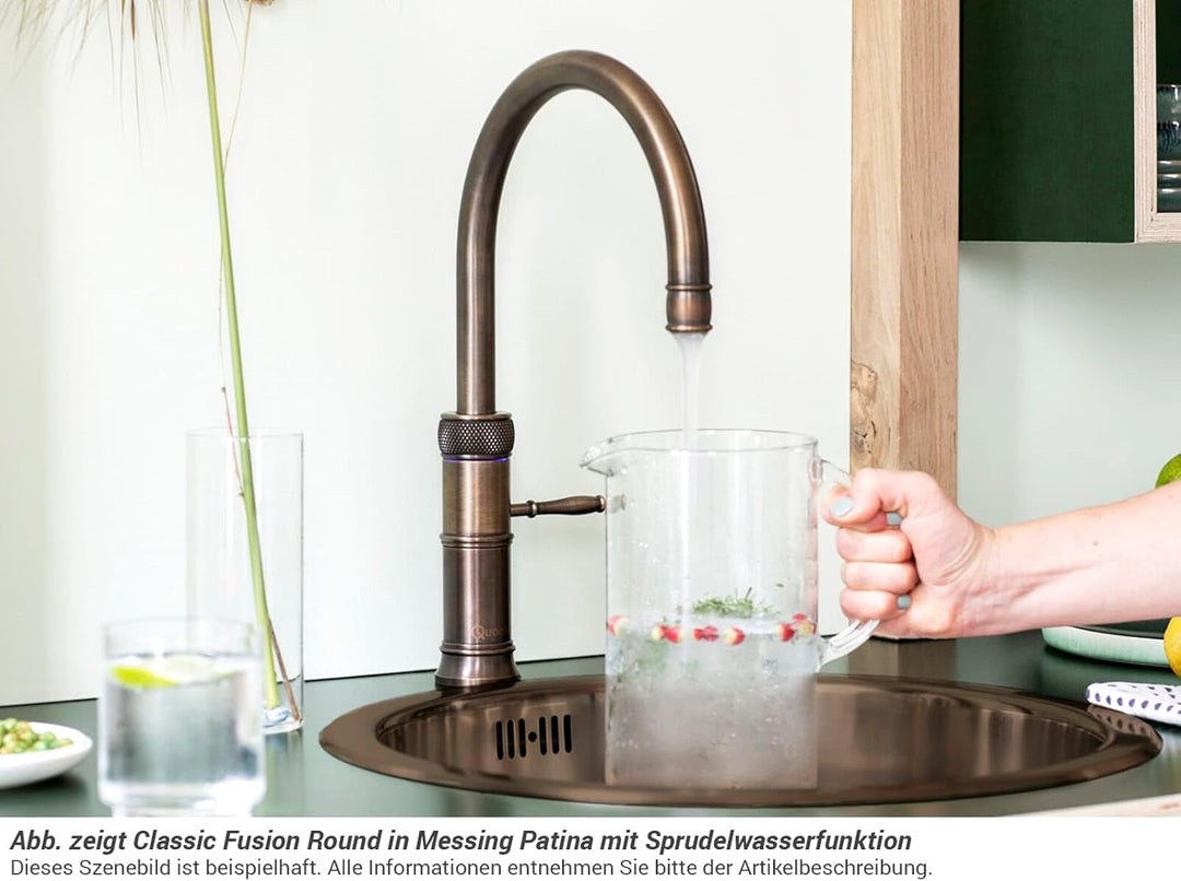 Quooker PRO3 B Classic Fusion Round PTN (Messing Patina)