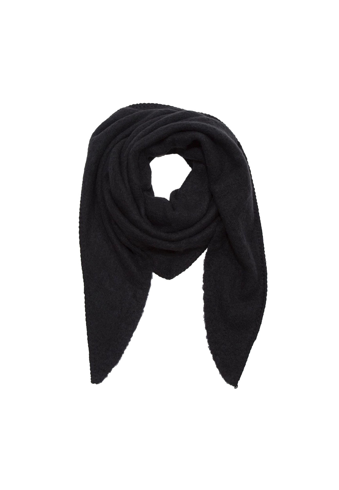 Faera XXL Dreieckstuch Bouclé elastisch weiches cozy Material Einheitsgrösse Schwarz, Einheitsgr