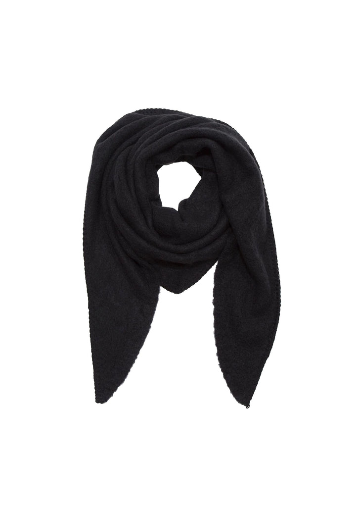 Faera XXL Dreieckstuch Bouclé elastisch weiches cozy Material Einheitsgrösse Schwarz, Einheitsgr