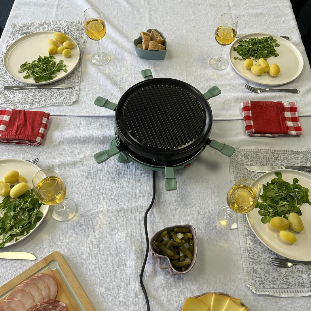 LITTLE BALANCE 8948 Cheese &amp; Fun, Raclette Grill, 2-in-1, für bis zu 6 Personen, PFAS-frei, 800 W, T