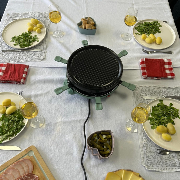 LITTLE BALANCE 8948 Cheese &amp; Fun, Raclette Grill, 2-in-1, für bis zu 6 Personen, PFAS-frei, 800 W, T