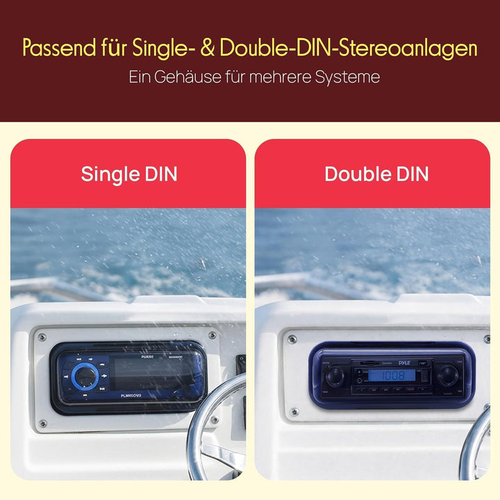 PYLE AUDIO INC plmrcw3 Universal Marine Stereo Full Body Gehäuse – Weiss