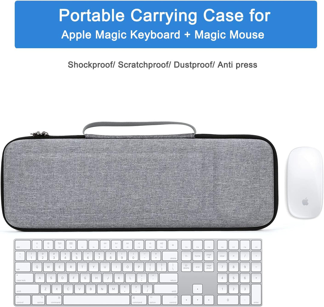 RAIACE Hartschalenkoffer für Apple Magic Keyboard + Magic Mouse Steht nur der Koffer. - Grau (graues