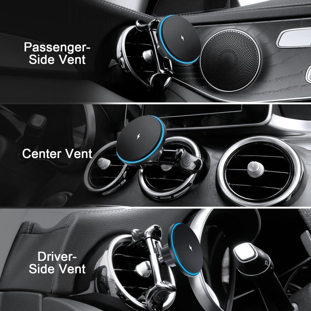 15W für Magsafe Autohalterung Handyhalterung Auto mit Ladefunktion, Runde Lüftung Für Mercede Benz A