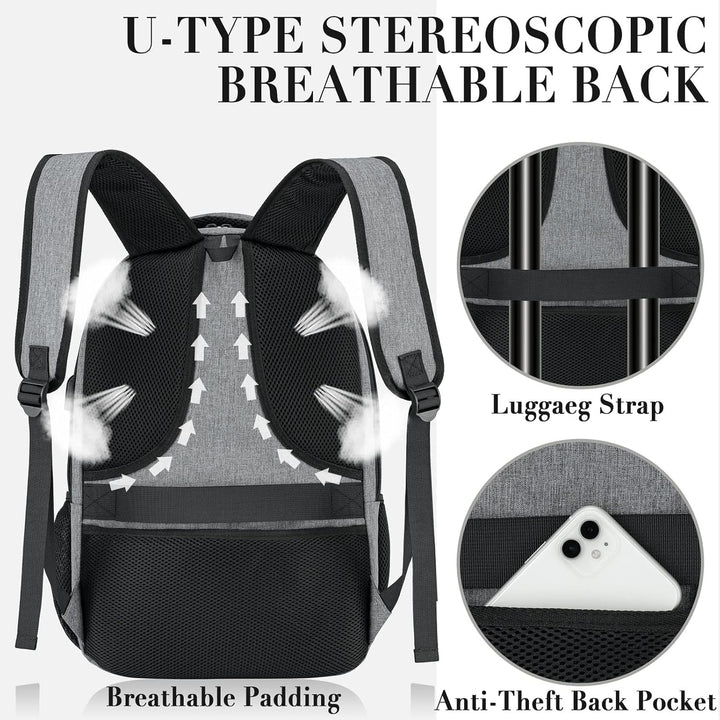 BIKROD Rucksack Herren und Damen, Schulrucksack Jungen Mädchen Teenager, Wasserdicht Rucksack | 15.6