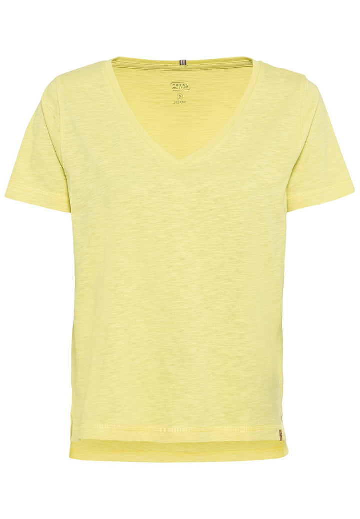 camel active Damen T-Shirt Organic Cotton S Limoncello, S Limoncello