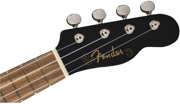 Fender Venedig Sopran-Ukulele, Schwarz Schwarz Venice Soprano, Schwarz Venice Soprano